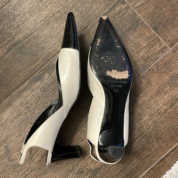 Giorgio Armani black and white heels, size 40.5 - Picture 4 of 4